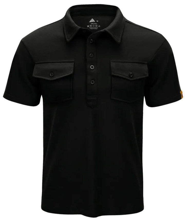 Men's Polo Shirt Short Sleeve Quick Dry Cotton Designed Pique Slim Fit Golf with Double Pockets - ZPK000594 - GEEKLIGHTINGMen Clothes